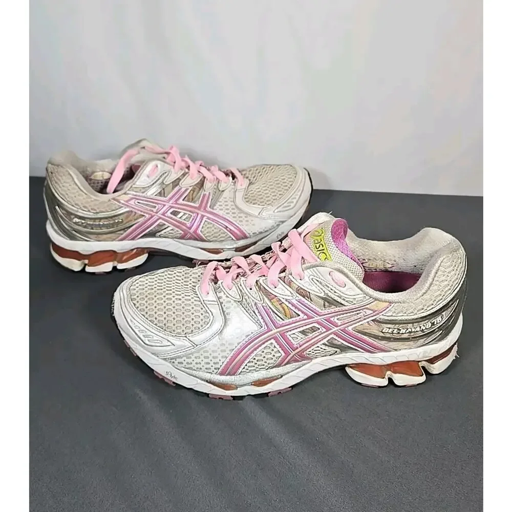 Asics Gel Kayano 16 Womens 9.5 Running Shoes Pink Silver White T050N - Picture 3 of 16